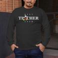 Disney Mickey Mouse Thumbs Up Best Teacher Ever Teacher Men's Long Sleeve T-Shirt, funny design