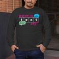 What Does The Text Say Text Evidence Reading Teacher For Men Women Men's Long Sleeve T-Shirt, funny design