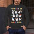 What Are We Doing Today Ghost PE Teacher Team Halloween Men's Long Sleeve T-Shirt, funny design What Are We Doing Today Ghost PE Teacher Team Halloween Men's Long Sleeve T-Shirt, funny design