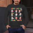 What Are We Doing Today PE Teacher Snowman Christmas Men's Long Sleeve T-Shirt, funny design