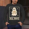 All Done Sign Language Ghost Speech Pathology Teacher Men's Long Sleeve T-Shirt, funny design All Done Sign Language Ghost Speech Pathology Teacher Men's Long Sleeve T-Shirt, funny design