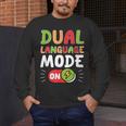 Dual Language Teacher Bilingual Teacher Men's Long Sleeve T-Shirt, funny design Dual Language Teacher Bilingual Teacher Men's Long Sleeve T-Shirt, funny design
