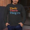 English Teacher Their There Theyre Grammar Men Women Men's Long Sleeve T-Shirt, funny design