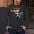 Equality Inclusion Diversity Equity Love Never Fails Teacher Men's Long Sleeve T-Shirt, funny design Equality Inclusion Diversity Equity Love Never Fails Teacher Men's Long Sleeve T-Shirt, funny design
