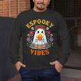 Espooky Vibes Spanish Mexican Halloween Ghost Teachers Men's Long Sleeve T-Shirt, funny design Espooky Vibes Spanish Mexican Halloween Ghost Teachers Men's Long Sleeve T-Shirt, funny design