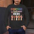 Everyone Is Welcome Here Shirt Teacher Men's Long Sleeve T-Shirt, funny design Everyone Is Welcome Here Shirt Teacher Men's Long Sleeve T-Shirt, funny design