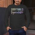 Everything Is Figureoutable Teacher Motivational - -Adults Small Short Sleeve Crew Collar Modern Fun Vacation Cotton Polyester Machine Wash Men's Long Sleeve T-Shirt, funny design