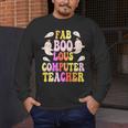 Faboolous COMPUTER TEACHER Costume This Is My Spooky Mom Dad Men's Long Sleeve T-Shirt, funny design