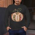 Fall Book Pumpkin Fall Librarians Bookworm Teachers Students Men's Long Sleeve T-Shirt, funny design