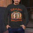Fall In Love With Learning Book Lover Autumn Pumpkin Teacher Men's Long Sleeve T-Shirt, funny design Fall In Love With Learning Book Lover Autumn Pumpkin Teacher Men's Long Sleeve T-Shirt, funny design