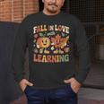 Fall In Love With Learning Retro Autumn Thanksgiving Teacher Men's Long Sleeve T-Shirt, funny design Fall In Love With Learning Retro Autumn Thanksgiving Teacher Men's Long Sleeve T-Shirt, funny design