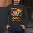 Lets Fall In Love With PE Teacher Thanksgiving Men's Long Sleeve T-Shirt, funny design
