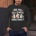 Are You Fall O Ween Directions Halloween Teacher Ghosts Men's Long Sleeve T-Shirt, funny design Are You Fall O Ween Directions Halloween Teacher Ghosts Men's Long Sleeve T-Shirt, funny design
