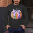 Fall Pumpkin Books Lover Halloween Teacher Teaching Staff Men's Long Sleeve T-Shirt, funny design