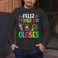 Feliz Primer Dia De Clases Kids Girl Teacher Spanish School Men's Long Sleeve T-Shirt, funny design Feliz Primer Dia De Clases Kids Girl Teacher Spanish School Men's Long Sleeve T-Shirt, funny design