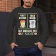 First Coffee Then Data SPED Teacher Taking a Break Men's Long Sleeve T-Shirt, funny design First Coffee Then Data SPED Teacher Taking a Break Men's Long Sleeve T-Shirt, funny design