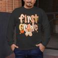 First Grade Fall Floral Coquette Bow Teachers Students Men's Long Sleeve T-Shirt, funny design