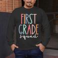 First Grade Squad 1st Grade Teacher Crew Back To School Team Men's Long Sleeve T-Shirt, funny design First Grade Squad 1st Grade Teacher Crew Back To School Team Men's Long Sleeve T-Shirt, funny design