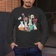 Floral Beakers Chemistry Lab Teacher Men's Long Sleeve T-Shirt, funny design Floral Beakers Chemistry Lab Teacher Men's Long Sleeve T-Shirt, funny design