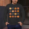 Folk Art Pumpkins Teacher Nurses Admin Witch Halloween Cute Men's Long Sleeve T-Shirt, funny design