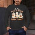 Ghost Are You Fall-O-Ween Directions Teacher Halloween Men's Long Sleeve T-Shirt, funny design