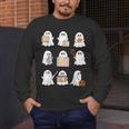 Ghost Speech Therapy Teacher Spooky Season Halloween Men's Long Sleeve T-Shirt, funny design