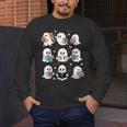Ghosts With Books Library Halloween Men Women Kids Teacher Men's Long Sleeve T-Shirt, funny design