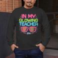 In My Glowing Teacher Era Groovy Colorful Bright Men's Long Sleeve T-Shirt, funny design