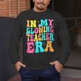 In My Glowing Teacher Era Groovy Colorful Bright Men's Long Sleeve T-Shirt, funny design In My Glowing Teacher Era Groovy Colorful Bright Men's Long Sleeve T-Shirt, funny design
