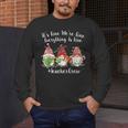 Gnome It's Fine I'm Fine Everything Is Fine Teacher Xmas Men's Long Sleeve T-Shirt, funny design Gnome It's Fine I'm Fine Everything Is Fine Teacher Xmas Men's Long Sleeve T-Shirt, funny design