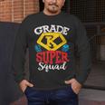 Grade K Super Squad Superhero Kindergarten Teacher Team Men's Long Sleeve T-Shirt, funny design Grade K Super Squad Superhero Kindergarten Teacher Team Men's Long Sleeve T-Shirt, funny design