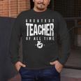 Greatest Teacher Of All Time Teachers Day 1 Teacher Goat Men's Long Sleeve T-Shirt, funny design Greatest Teacher Of All Time Teachers Day 1 Teacher Goat Men's Long Sleeve T-Shirt, funny design