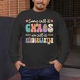 Groovy Some Call It Chaos We Call It Kindergarten Teacher Men's Long Sleeve T-Shirt, funny design Groovy Some Call It Chaos We Call It Kindergarten Teacher Men's Long Sleeve T-Shirt, funny design