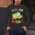 Groovy Field Trip Anyone Happy Field Day For Teachers Kids Men's Long Sleeve T-Shirt, funny design Groovy Field Trip Anyone Happy Field Day For Teachers Kids Men's Long Sleeve T-Shirt, funny design