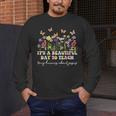 Groovy I Teach Tiny Humans About Jesus Christian Teacher Men's Long Sleeve T-Shirt, funny design