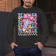 Groovy Teacher Cute Coquette Bow Flower Retro Back To School Men's Long Sleeve T-Shirt, funny design Groovy Teacher Cute Coquette Bow Flower Retro Back To School Men's Long Sleeve T-Shirt, funny design