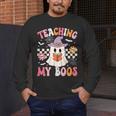 Groovy Teaching My Boos Teacher Ghost Halloween Teacher Men's Long Sleeve T-Shirt, funny design Groovy Teaching My Boos Teacher Ghost Halloween Teacher Men's Long Sleeve T-Shirt, funny design