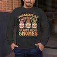 Groovy Thanksgiving With My Gnomie Women Teacher Fall Gnome Men's Long Sleeve T-Shirt, funny design Groovy Thanksgiving With My Gnomie Women Teacher Fall Gnome Men's Long Sleeve T-Shirt, funny design