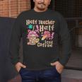Half Teacher Half Iced Coffee Back To School Men's Long Sleeve T-Shirt, funny design Half Teacher Half Iced Coffee Back To School Men's Long Sleeve T-Shirt, funny design
