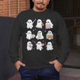 Halloween Ghost Speech Therapy SLP Fall Teacher Tee Men's Long Sleeve T-Shirt, funny design Halloween Ghost Speech Therapy SLP Fall Teacher Tee Men's Long Sleeve T-Shirt, funny design