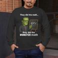 Halloween Monster Math Pun Teacher Humor Men's Long Sleeve T-Shirt, funny design