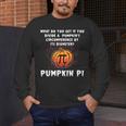 Halloween Pumpkin Pi Math Geometry Teachers Students For Men Women Kids Men's Long Sleeve T-Shirt, funny design