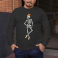 Halloween Skeleton Tap Dance Ballet Dance Teacher Men's Long Sleeve T-Shirt, funny design