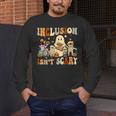 Halloween SLP Sped Teacher Groovy Inclusion Isn't Scary Men's Long Sleeve T-Shirt, funny design Halloween SLP Sped Teacher Groovy Inclusion Isn't Scary Men's Long Sleeve T-Shirt, funny design