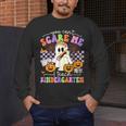 Halloween Teacher You Can't Scare Me I Teach Kindergarten Men's Long Sleeve T-Shirt, funny design