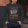 Halloween Teacher Creepin It Real With My 4th Grade Monsters Men's Long Sleeve T-Shirt, funny design Halloween Teacher Creepin It Real With My 4th Grade Monsters Men's Long Sleeve T-Shirt, funny design