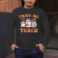 Halloween Teacher Ghosts Trick Or Teach Retro Costume Women Men's Long Sleeve T-Shirt, funny design