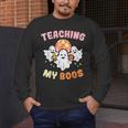 Halloween Teacher Teaching My Boos Costume Teacher Men Women Men's Long Sleeve T-Shirt, funny design