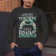 Halloween Teacher Tshirts Science Teachers Love Brains Men's Long Sleeve T-Shirt, funny design Halloween Teacher Tshirts Science Teachers Love Brains Men's Long Sleeve T-Shirt, funny design