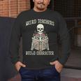 Halloween Weird Teachers Build Character Costume Men Women Men's Long Sleeve T-Shirt, funny design Halloween Weird Teachers Build Character Costume Men Women Men's Long Sleeve T-Shirt, funny design